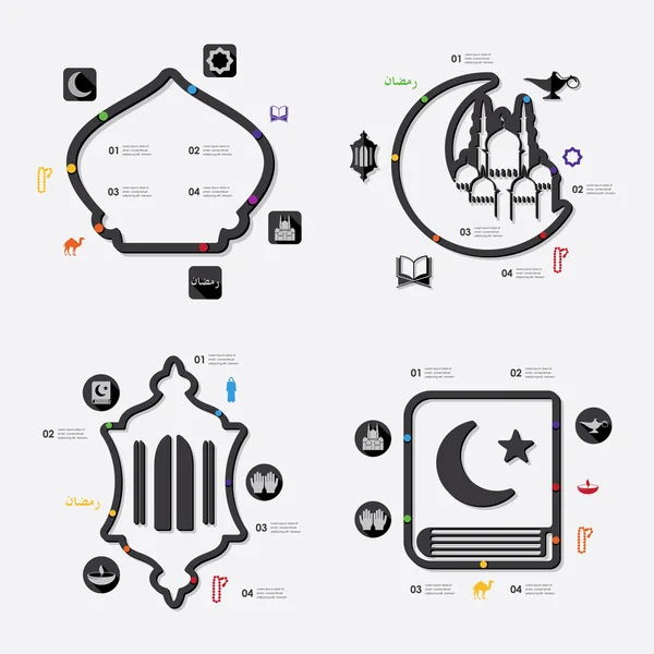 Ramadan infographic illustratie — Stockvector