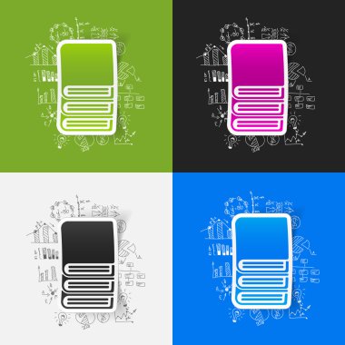 Kitap simgesini formüllerle iş çizim