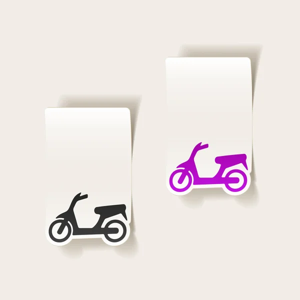 Elemento de diseño realista: scooter — Archivo Imágenes Vectoriales