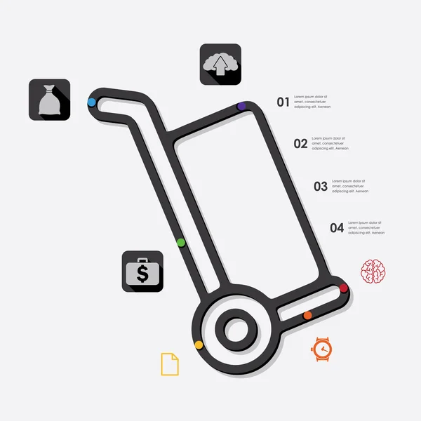 Zakelijke infographic met pictogrammen — Stockvector