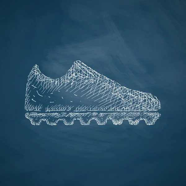 Sneakers pictogram op schoolbord — Stockvector