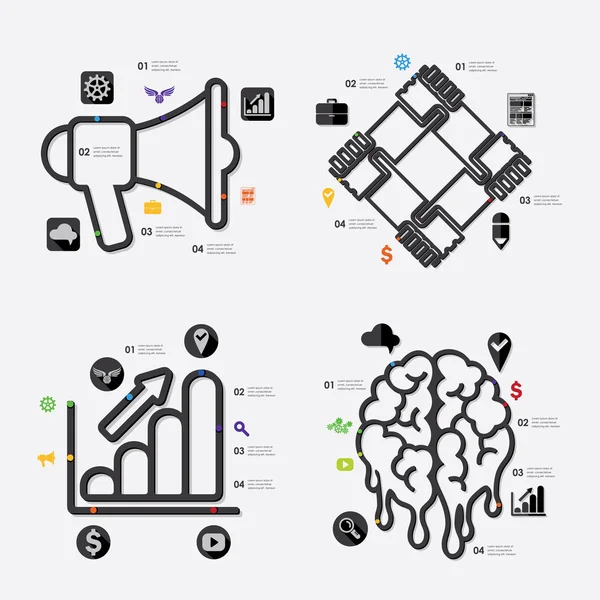 Marketingu infographic s ikonami — Stockový vektor