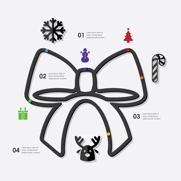 Infographie de Noël avec icônes — Image vectorielle