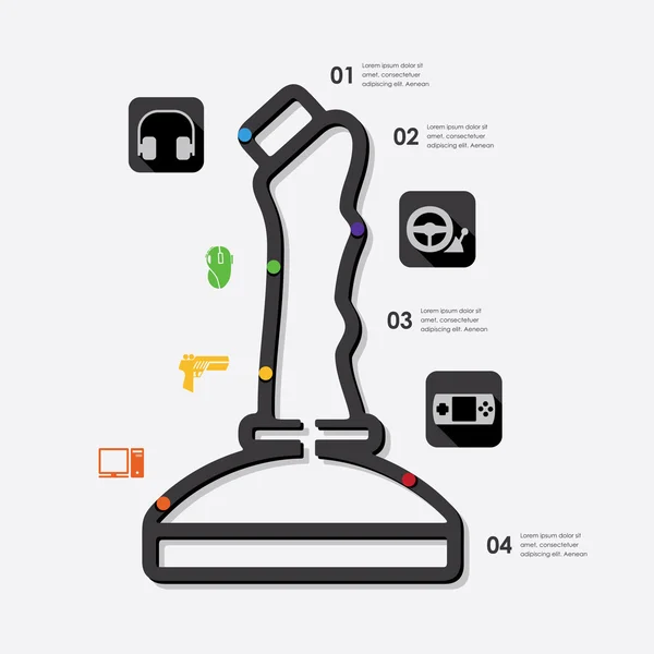 Juego de infografía con iconos — Archivo Imágenes Vectoriales