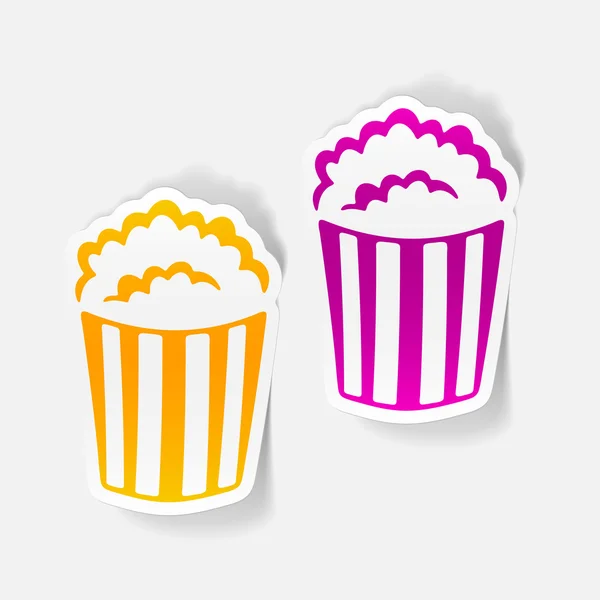Realistiska designelement: popcorn — Stock vektor