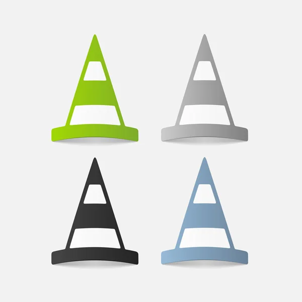 Cônes de route icônes — Image vectorielle