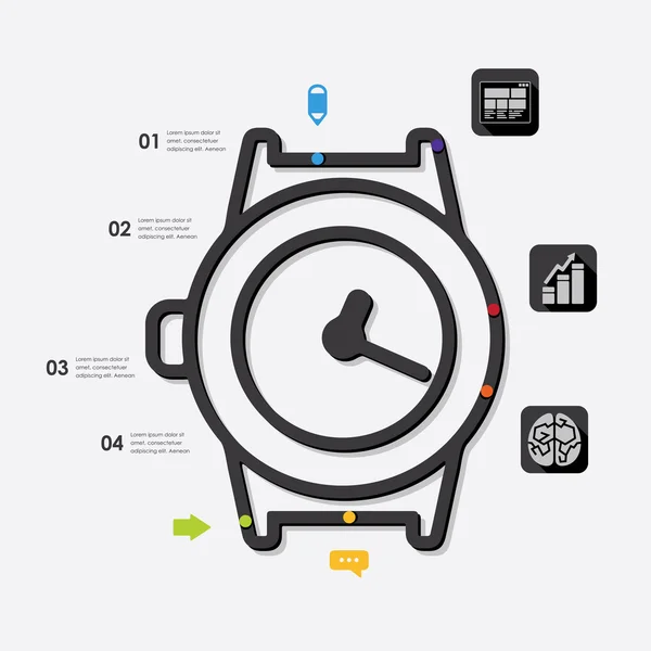 Infografica aziendale con icone — Vettoriale Stock