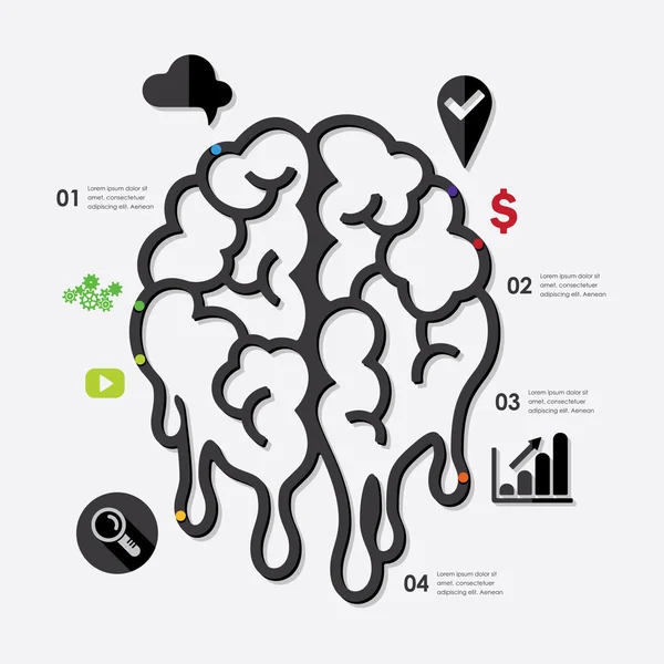 Marketing infographic met pictogrammen — Stockvector