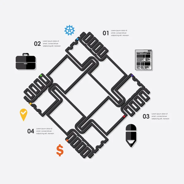 Marketing infographic met pictogrammen — Stockvector