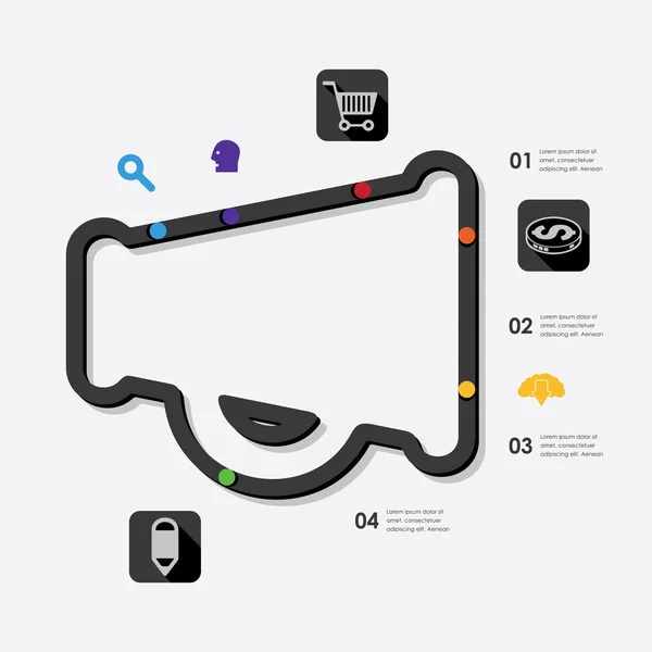 Zakelijke infographic met pictogrammen — Stockvector