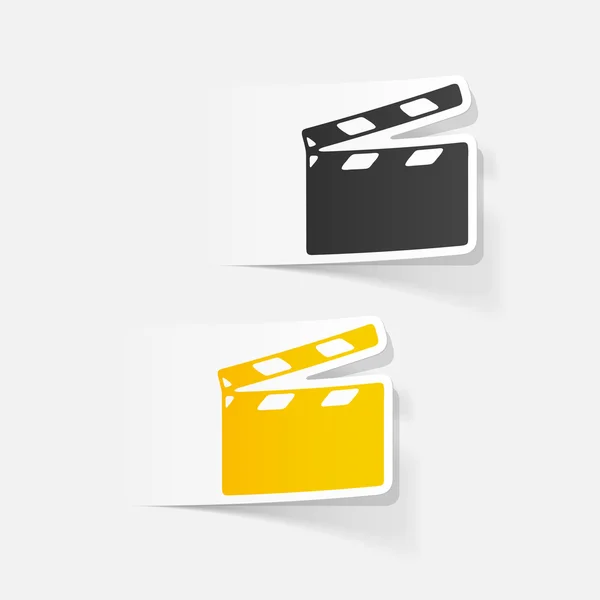 Clapper icône cinéma — Image vectorielle
