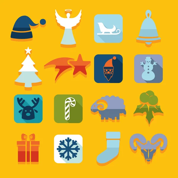 Set of Christmas icons — Stock Vector