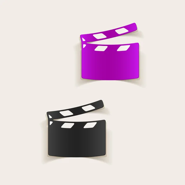 Clapper cinema ikonen — Stock vektor