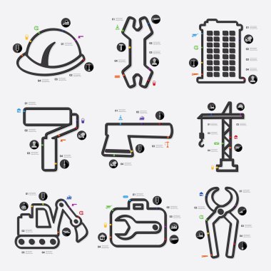 Bina Infographic illüstrasyon