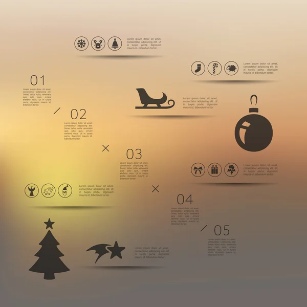 Ilustração infográfica de Natal — Vetor de Stock