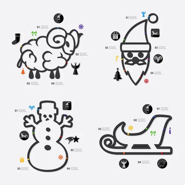 Ilustração infográfica de Natal — Vetor de Stock