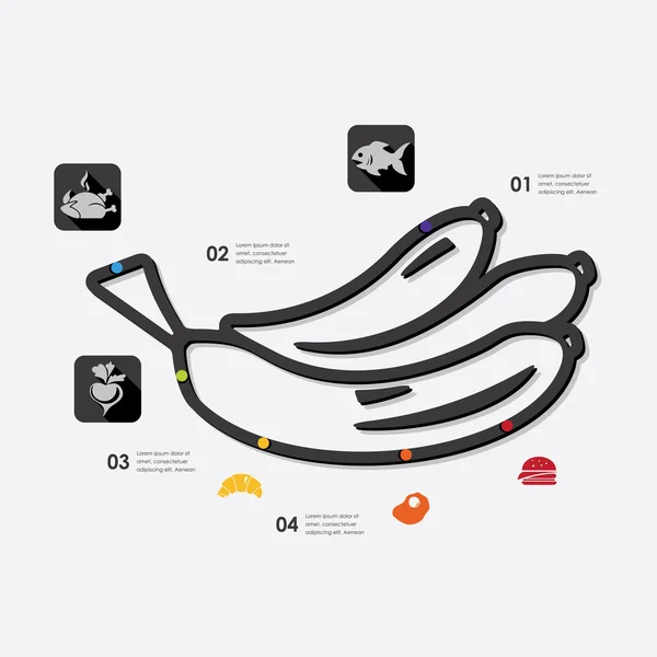 Restoran Infographic illüstrasyon — Stok Vektör