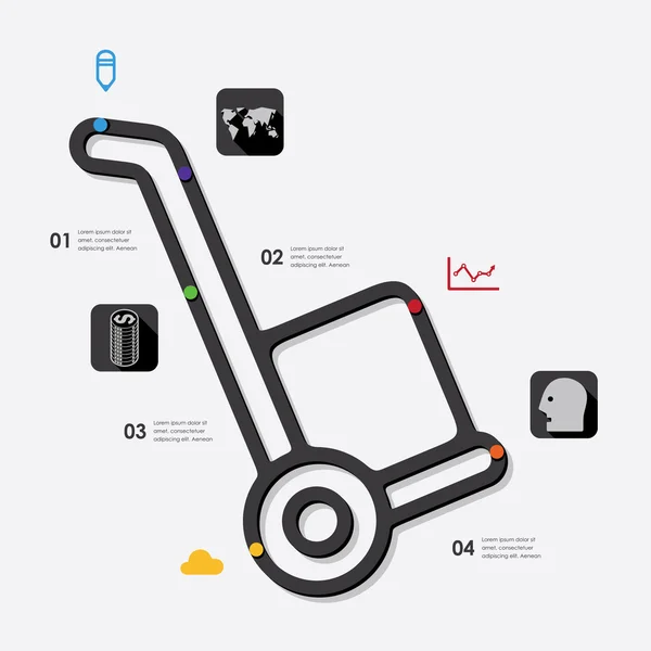 Illustrazione infografica aziendale — Vettoriale Stock