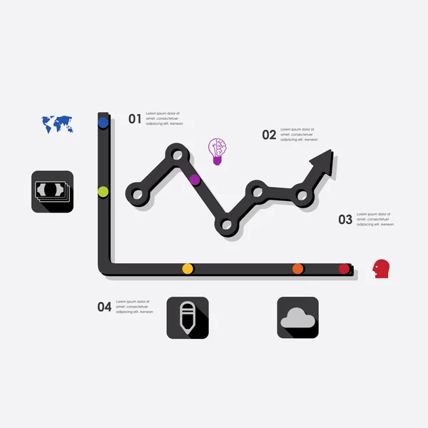 Ilustração de infográfico de negócios — Vetor de Stock