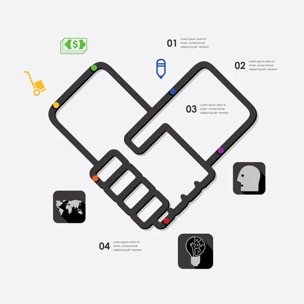 Illustrazione infografica aziendale — Vettoriale Stock