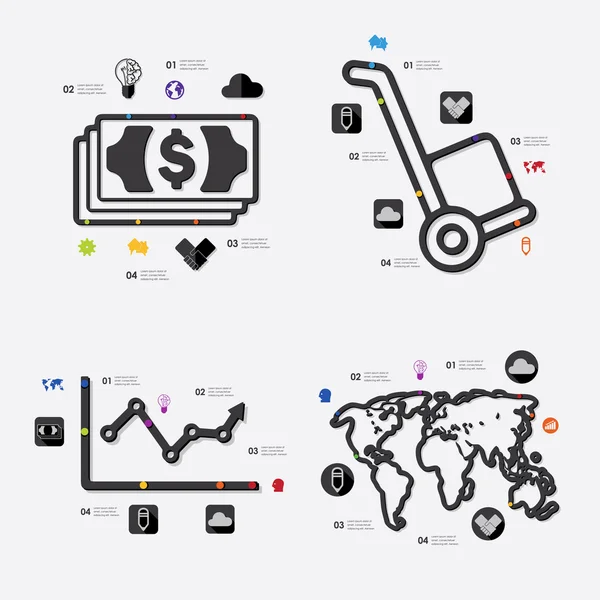 Ilustración infográfica de negocios — Archivo Imágenes Vectoriales