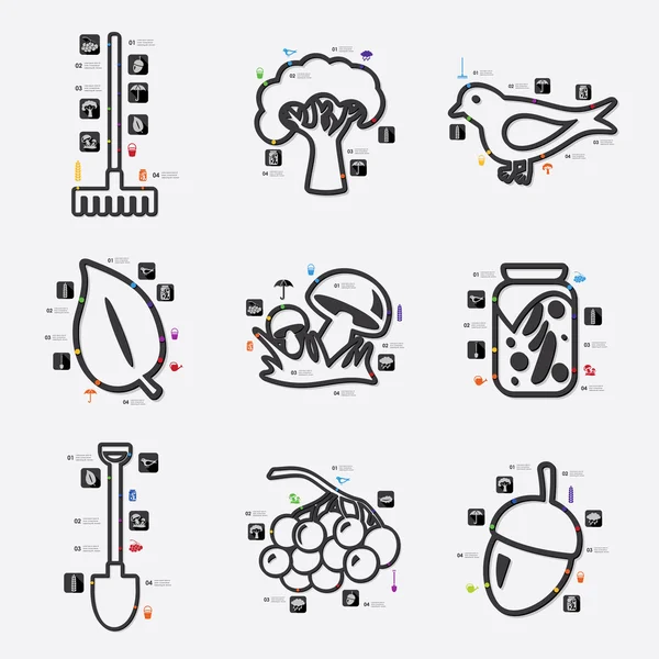 Infografik zum Herbst — Stockvektor