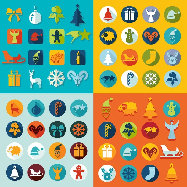 Set of Christmas icons — Stock Vector