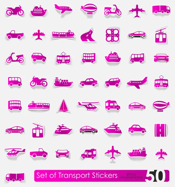 Set of transport stickers — Stock Vector