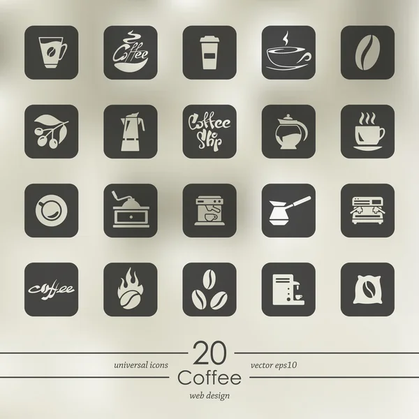 Set di icone del caffè — Vettoriale Stock