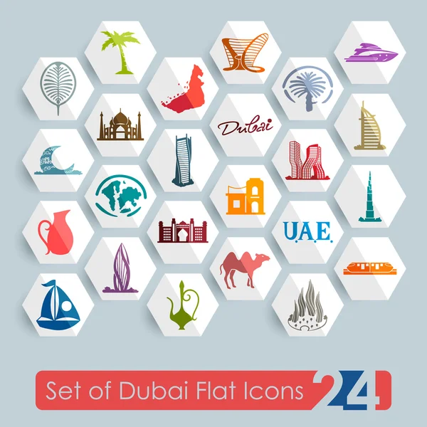 Set of Dubai icons — Stock Vector