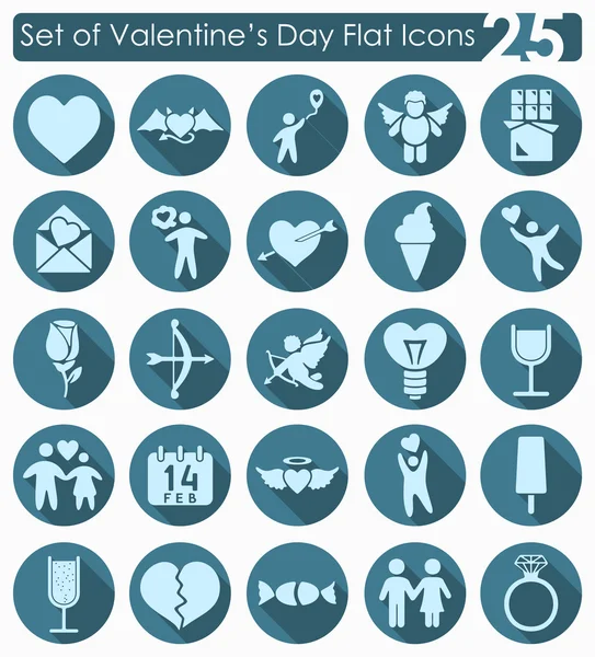 Conjunto de iconos del Día de San Valentín — Archivo Imágenes Vectoriales