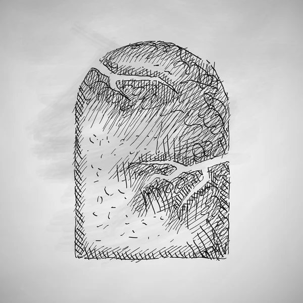 Diseño de icono de lápida — Archivo Imágenes Vectoriales