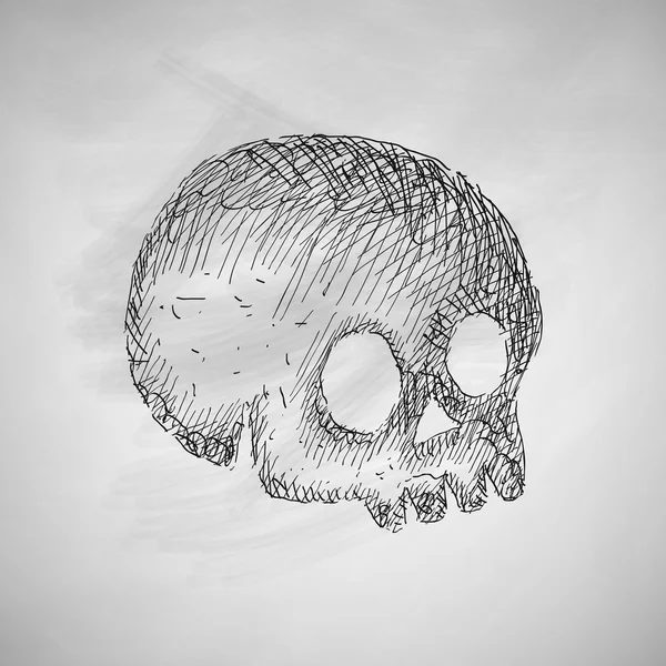 Diseño del icono del cráneo — Vector de stock