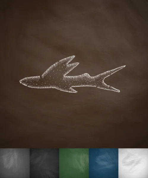Balık simgesi tasarım — Stok Vektör