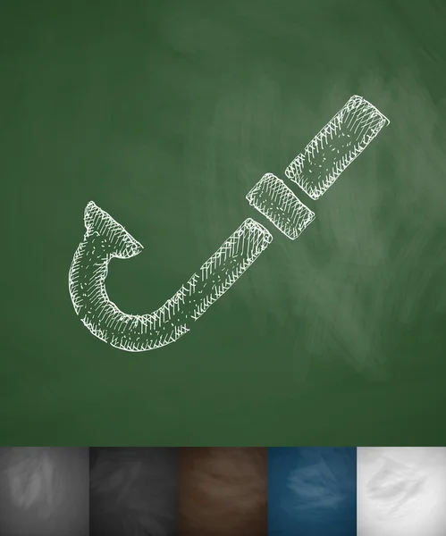 Design icône de plongée avec tuba — Image vectorielle