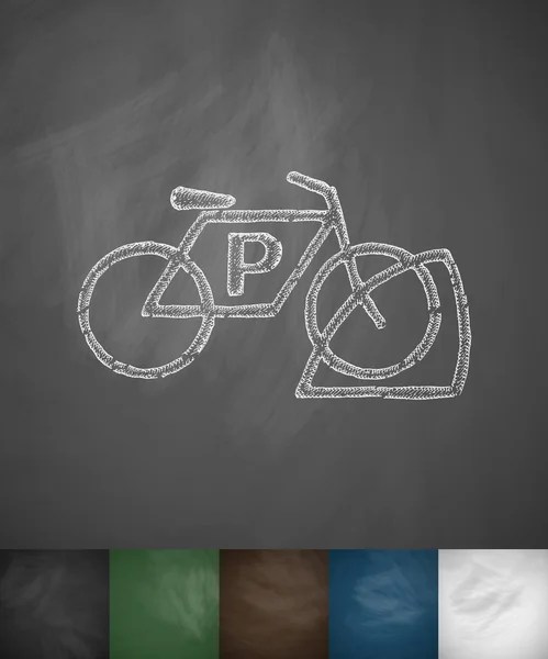 Εικονίδιο στάθμευσης ποδηλάτων — Διανυσματικό Αρχείο