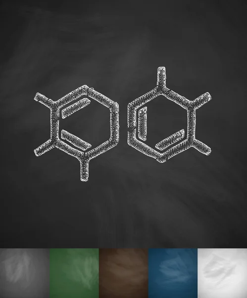 Chemické vzorce ikona buňky — Stockový vektor