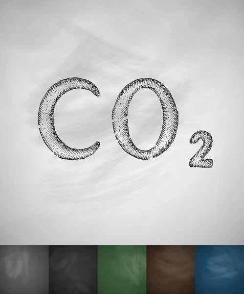 Carbon dioxide icon — Stock Vector