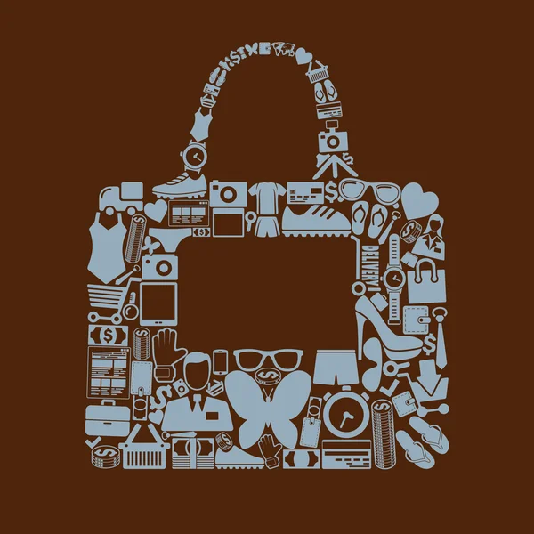 Diseño de icono de bolsa — Vector de stock