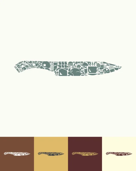 Icona del coltello Illustrazione — Vettoriale Stock