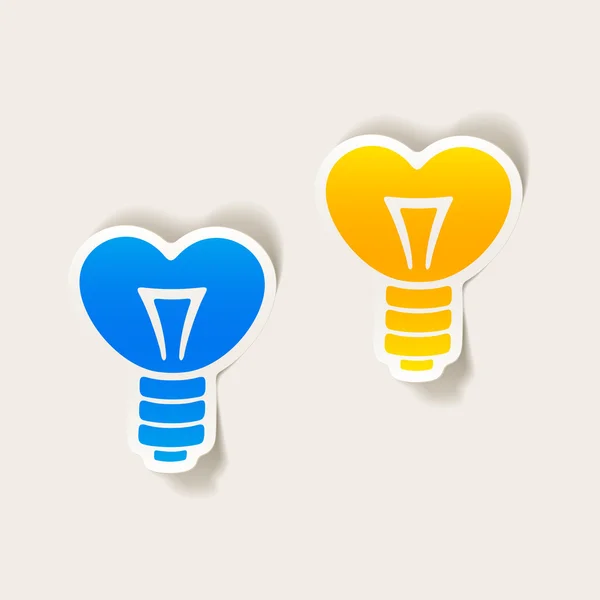 Lamp design sticker — Stock Vector