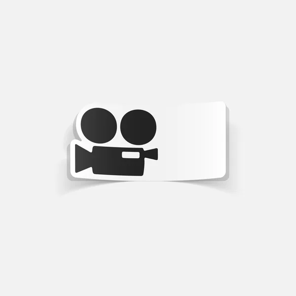 Realistic design movie camera — Stock Vector