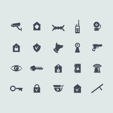 Set of security icons clipart