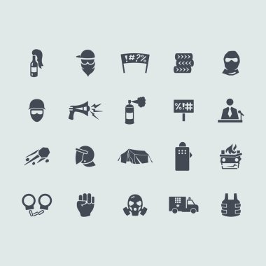 Set of revolution icons clipart