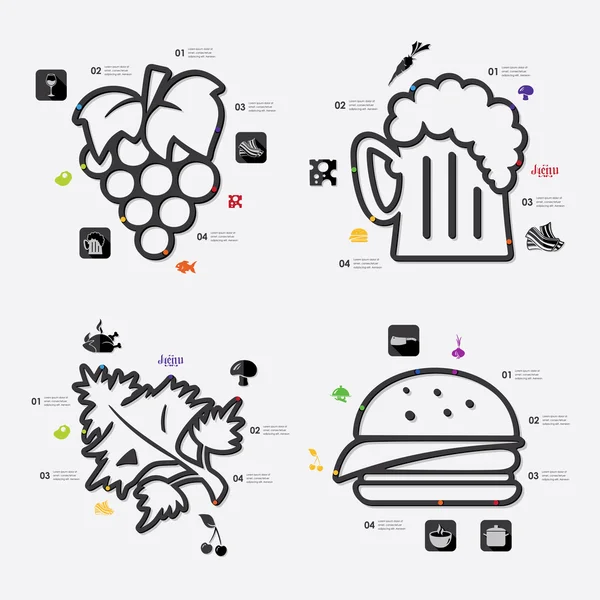 Restaurant Infografik Illustration — Stockvektor
