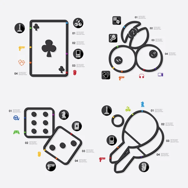 Illustration infographique du jeu — Image vectorielle