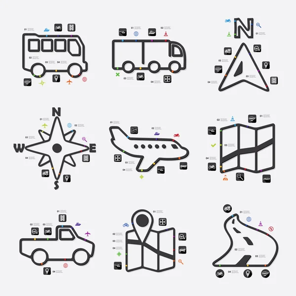 Navigatie infographic illustratie — Stockvector