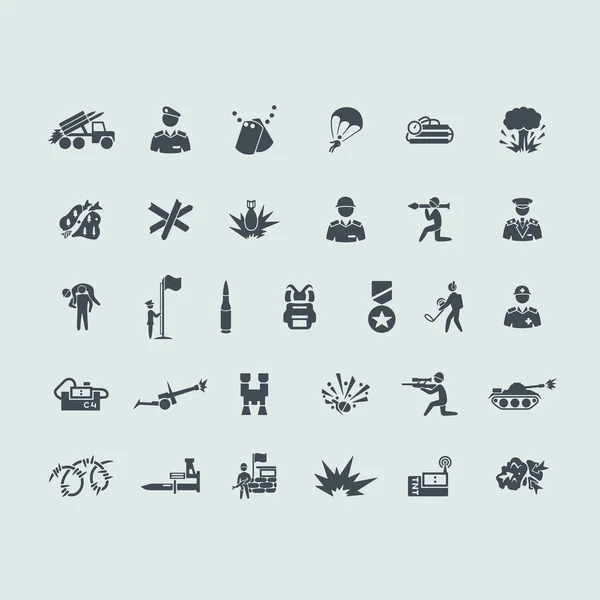 Set of war icons — Stock Vector