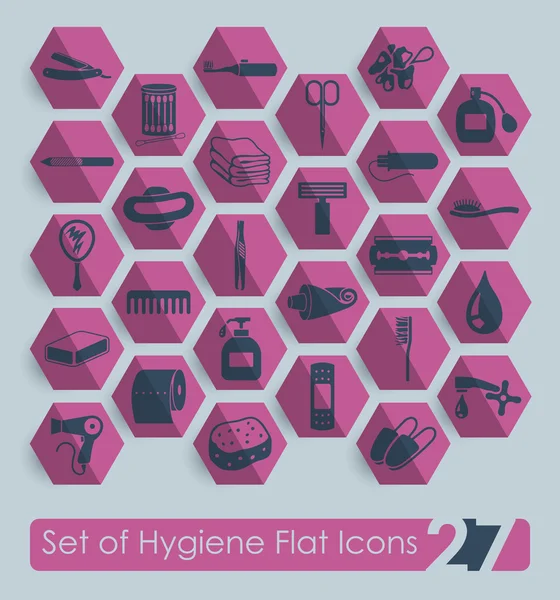 Conjunto de ícones de higiene — Vetor de Stock
