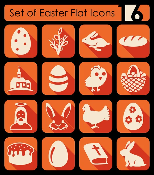 Conjunto de ícones de Páscoa — Vetor de Stock